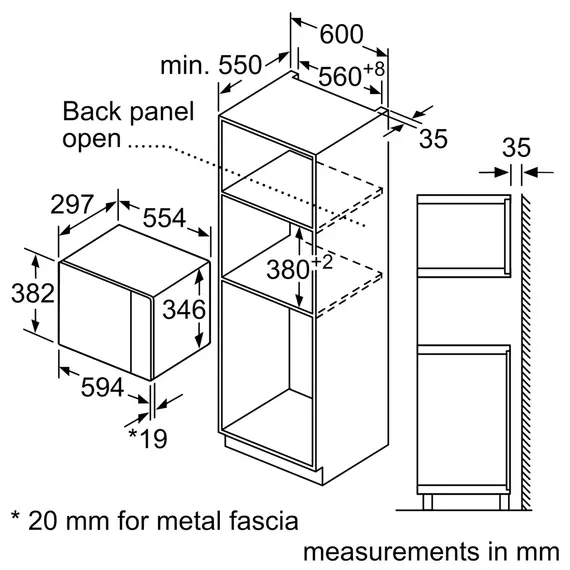 მიკროტალღური ღუმელი BOSCH BFL524MB0